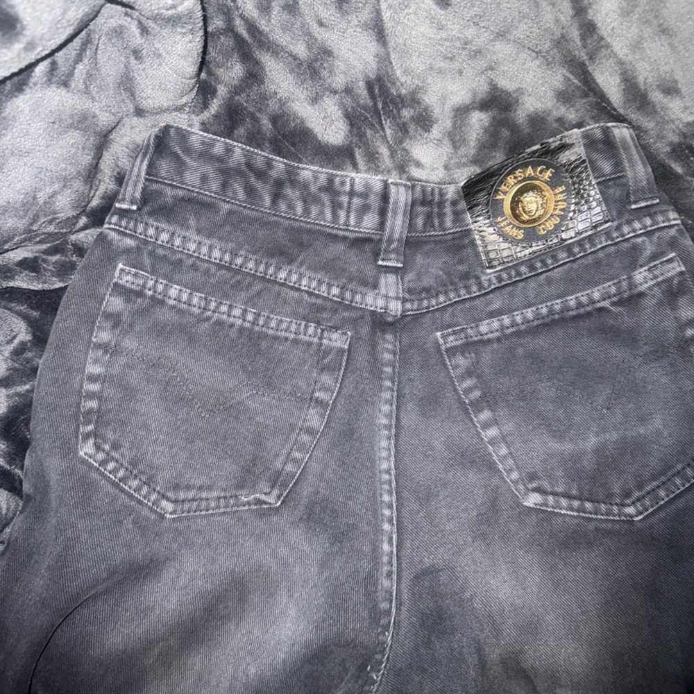 Versace Dark Gray Jeans with Gold Details - Picture 2 of 3
